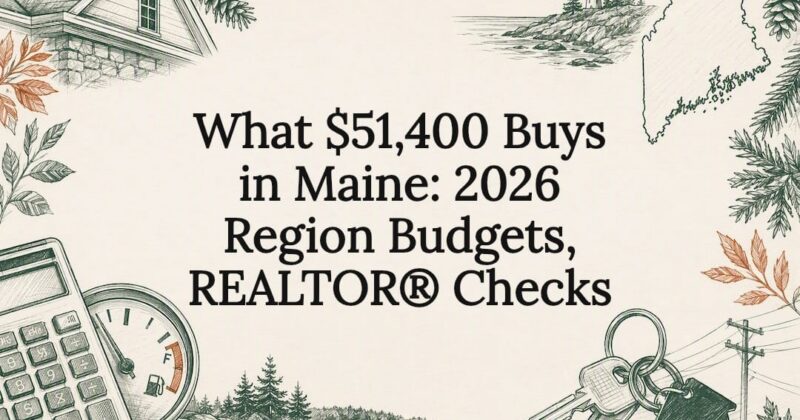 Decorative Maine housing budget title card