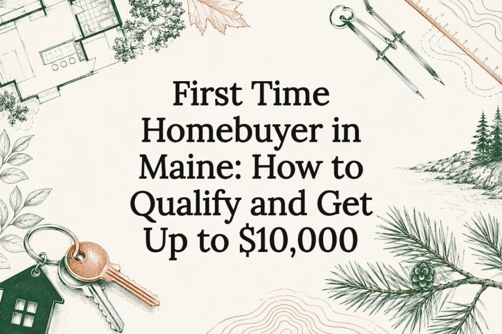 Decorative Maine homebuyer title card