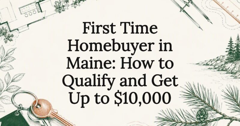 Decorative Maine homebuyer title card