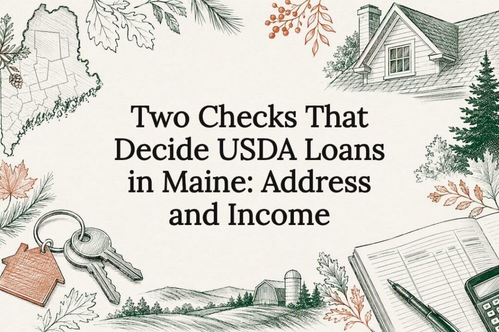 Decorative USDA Maine loan title card