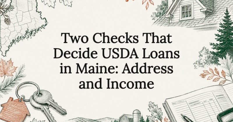 Decorative USDA Maine loan title card