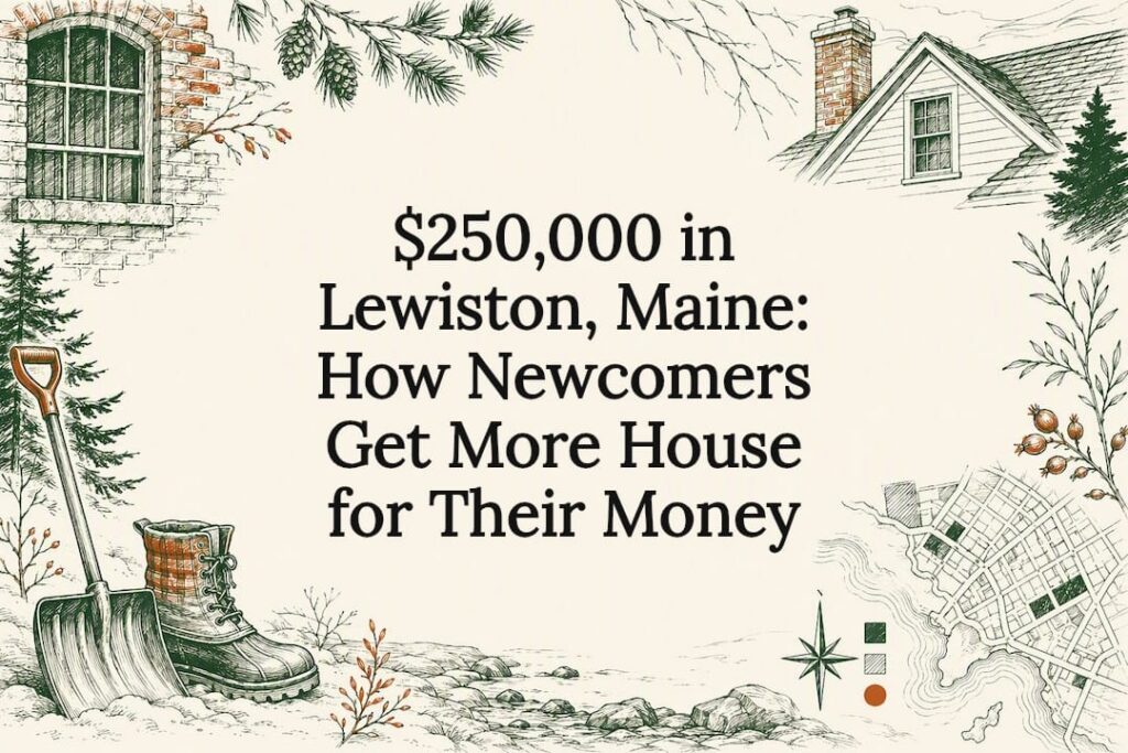 Decorative Lewiston home buying title card