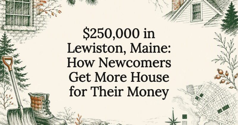 Decorative Lewiston home buying title card