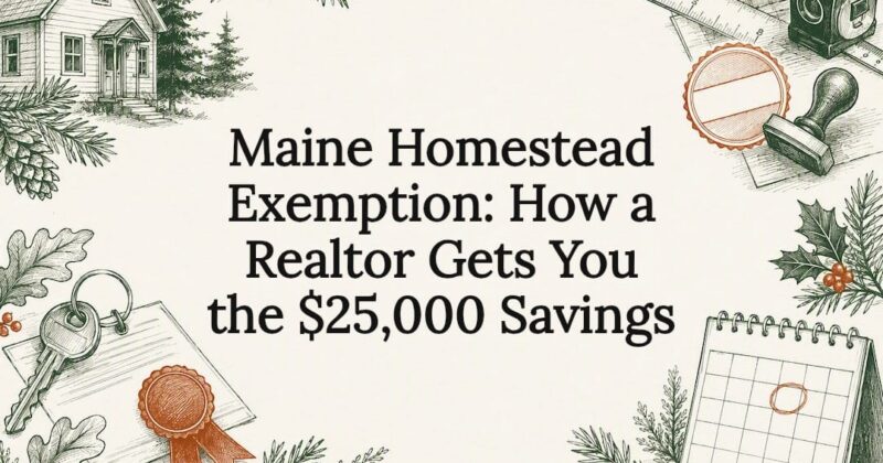 Decorative Maine homestead exemption title card