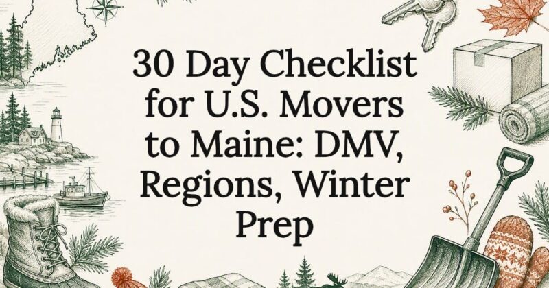 Maine moving checklist title card