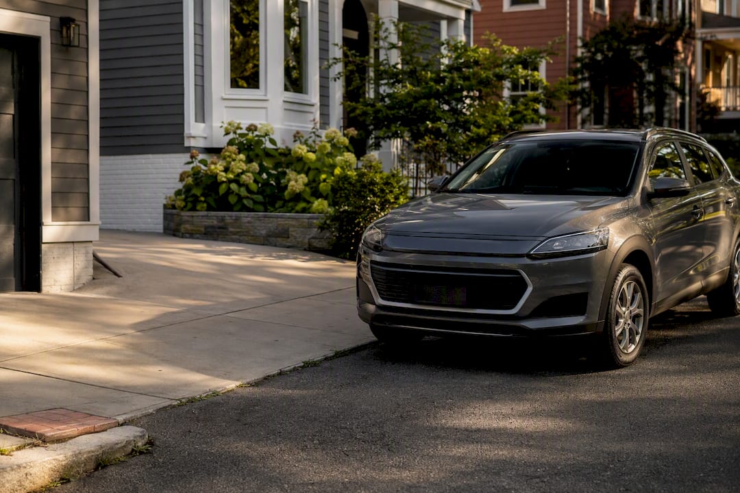 Driveway and curbside parking outside rental