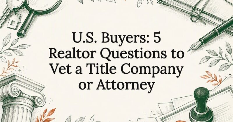 Title card with keys and legal closing sketches