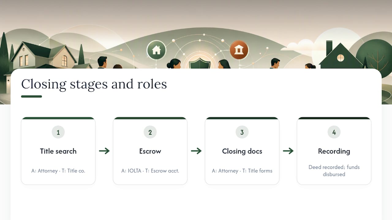 Four-stage closing responsibility flowchart