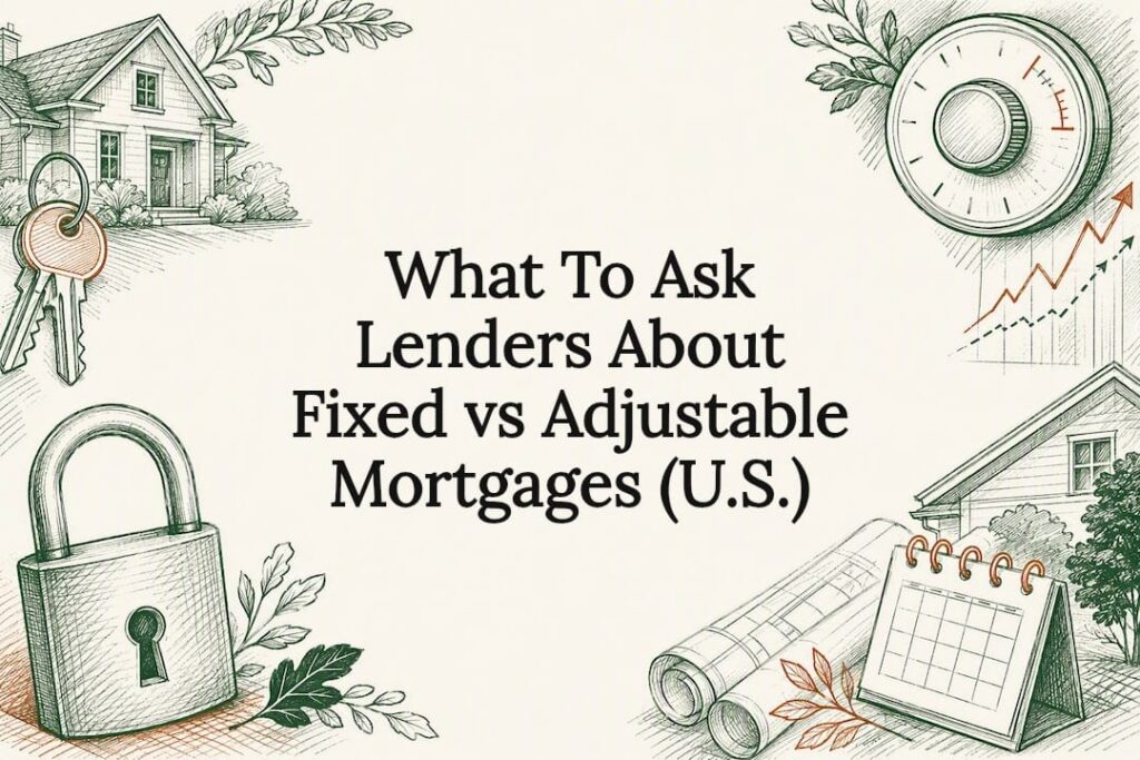Decorative fixed and adjustable mortgage title card