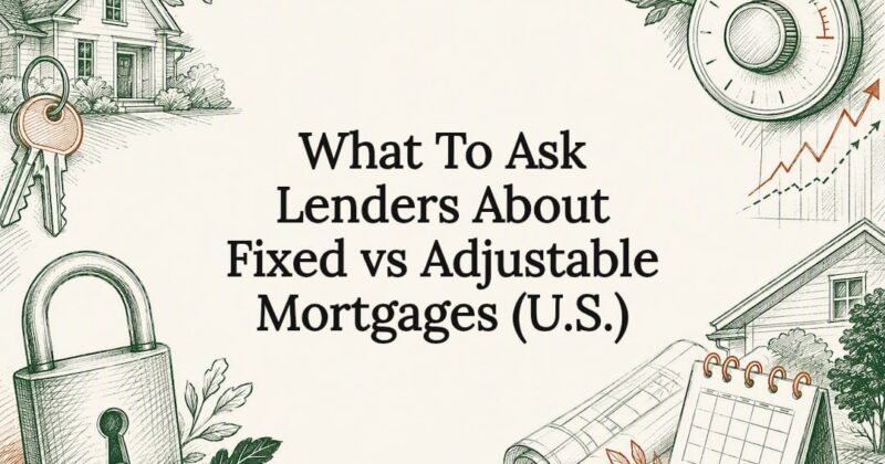 Decorative fixed and adjustable mortgage title card