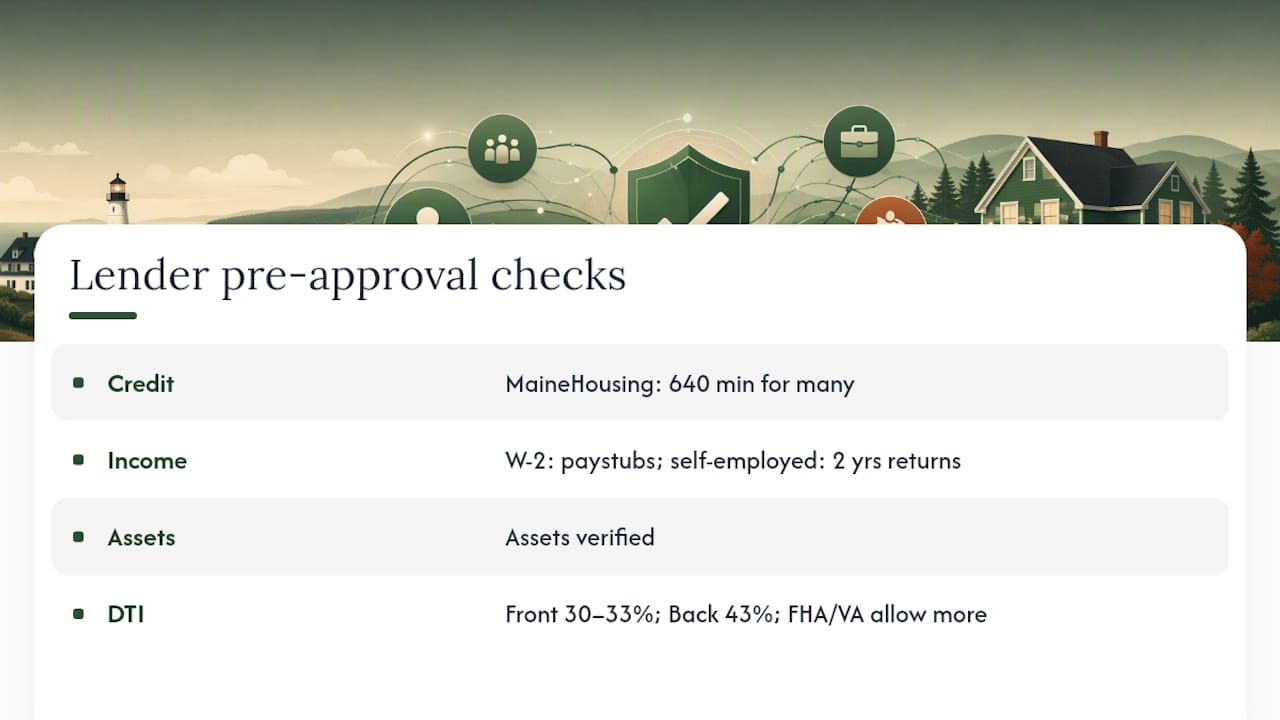 Four mortgage preapproval checks and DTI thresholds