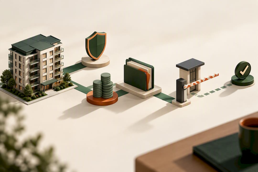Illustration of condo approval documents and reserve review