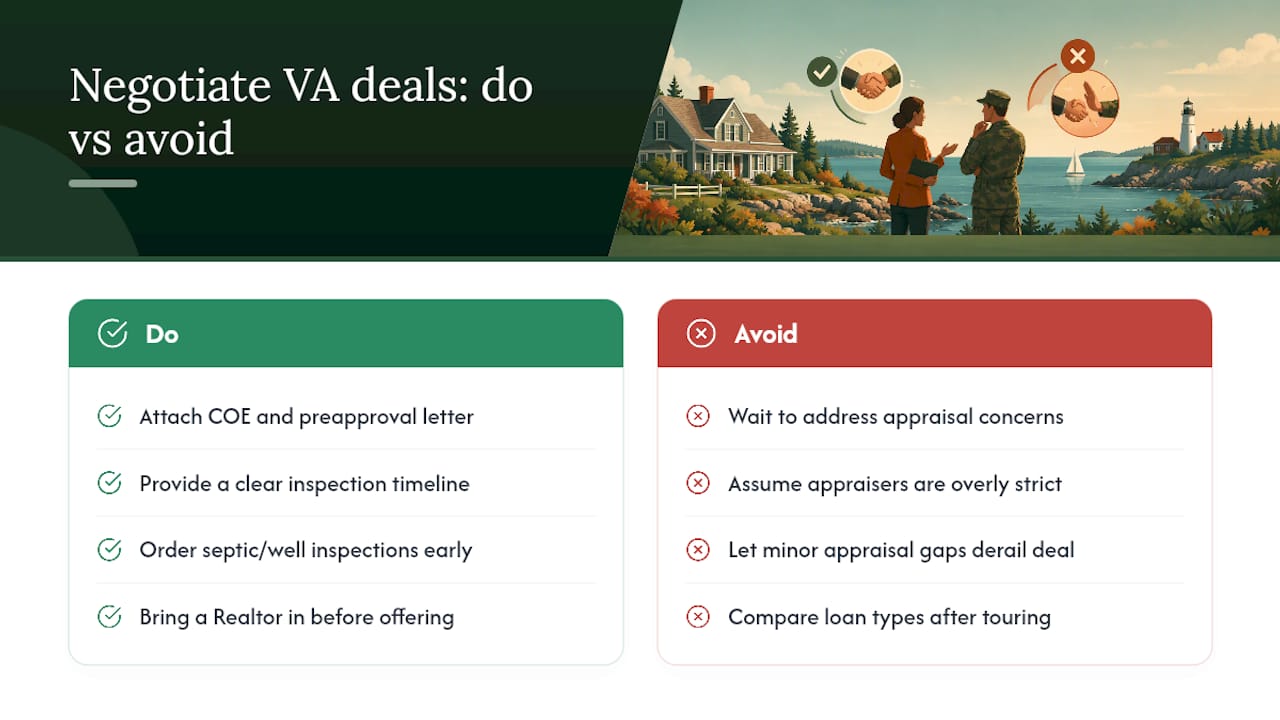 Negotiating and Closing VA Deals in Maine's Market — overview diagram
