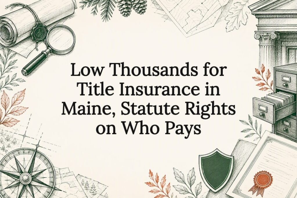Decorative Maine title insurance title card