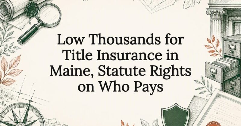 Decorative Maine title insurance title card