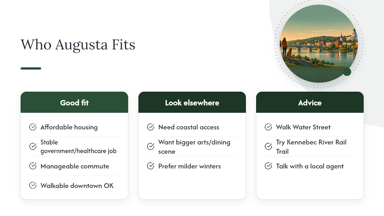 Who Augusta fits and who should look elsewhere — overview diagram
