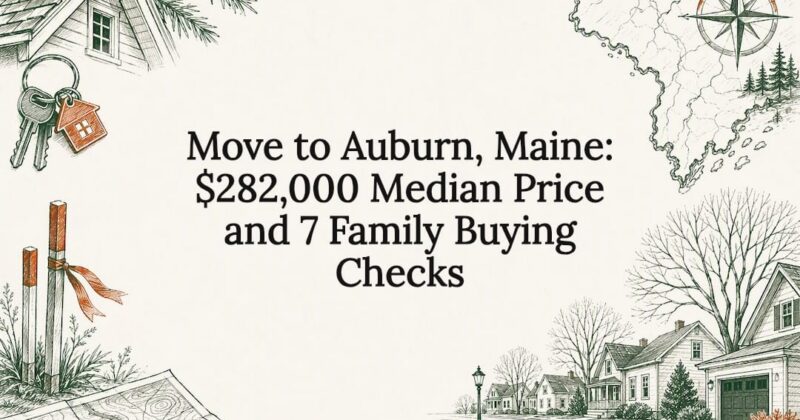 Hand-drawn Auburn home buying title card