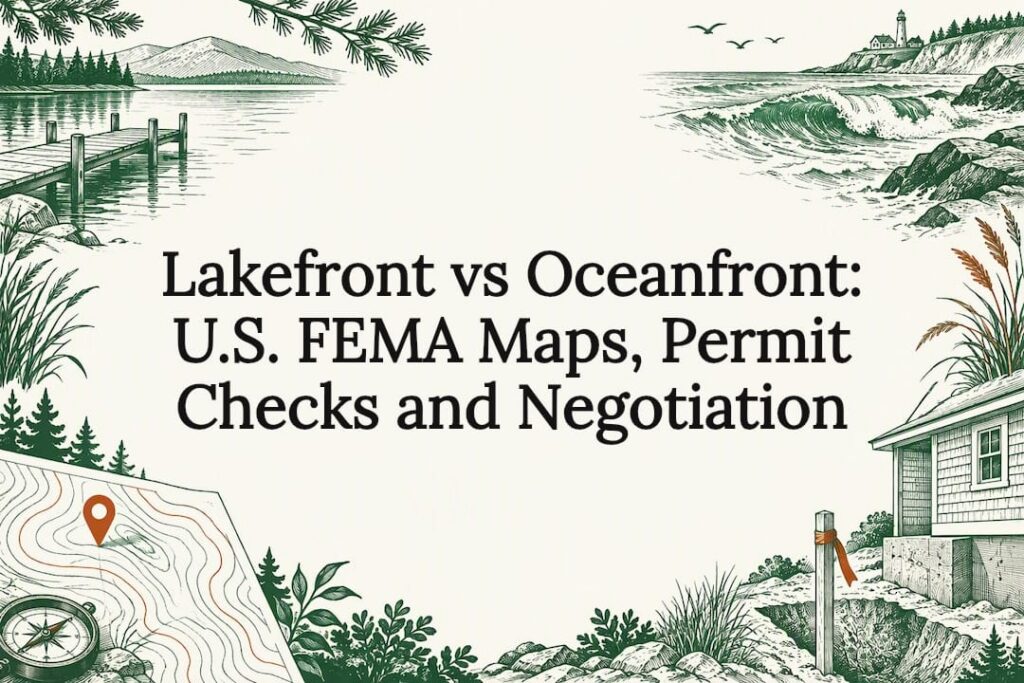 Lake and ocean waterfront title card