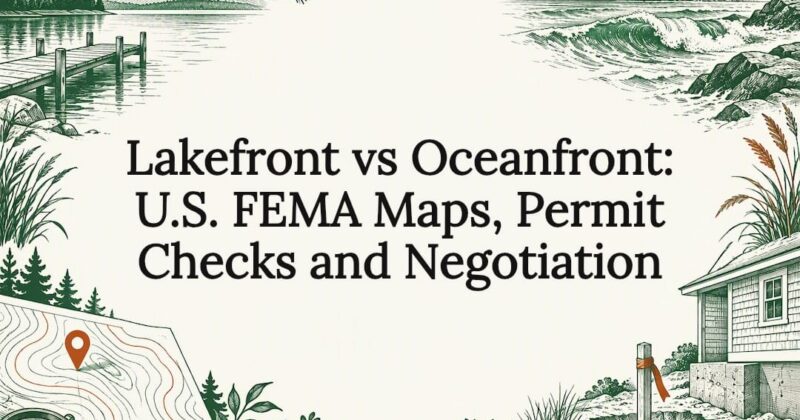 Lake and ocean waterfront title card