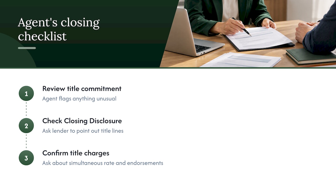 How an agent helps you navigate title and disclosures — overview diagram