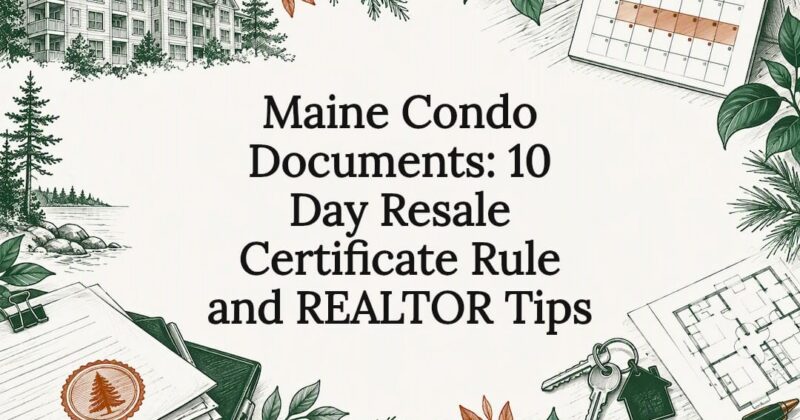 Maine condo documents title card