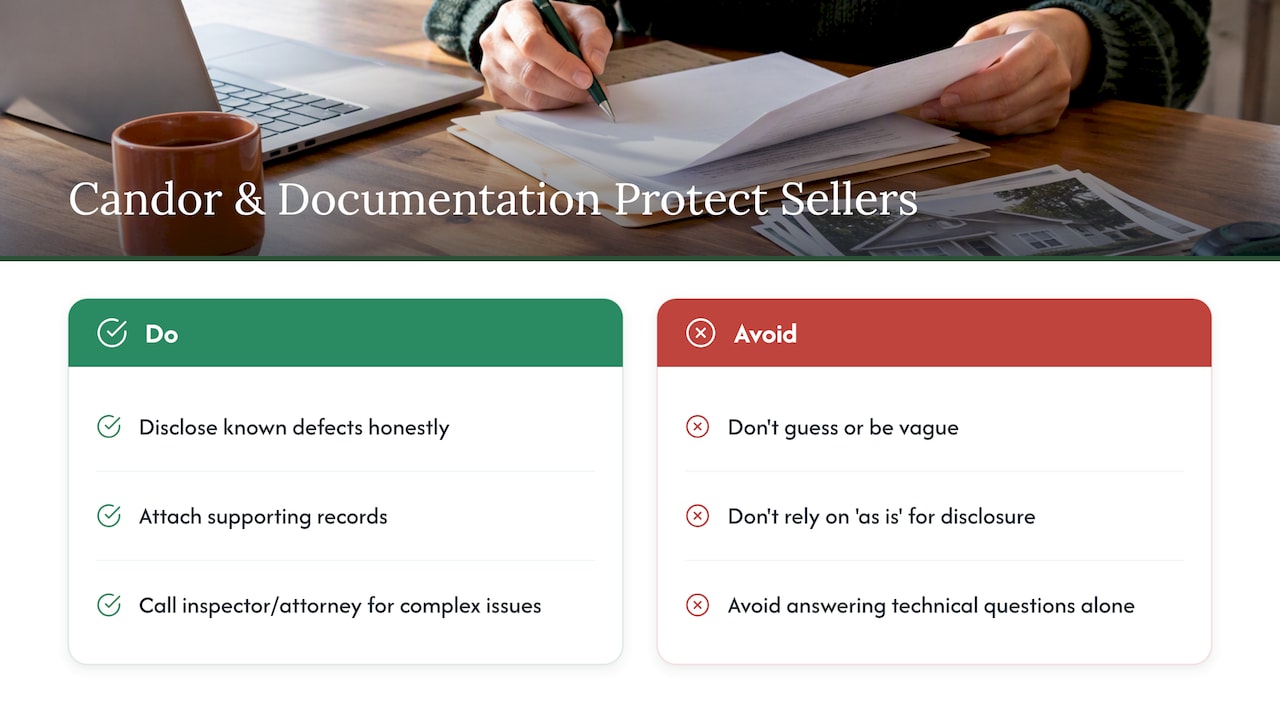 Why candor and documentation protect you more than silence ever will — overview diagram