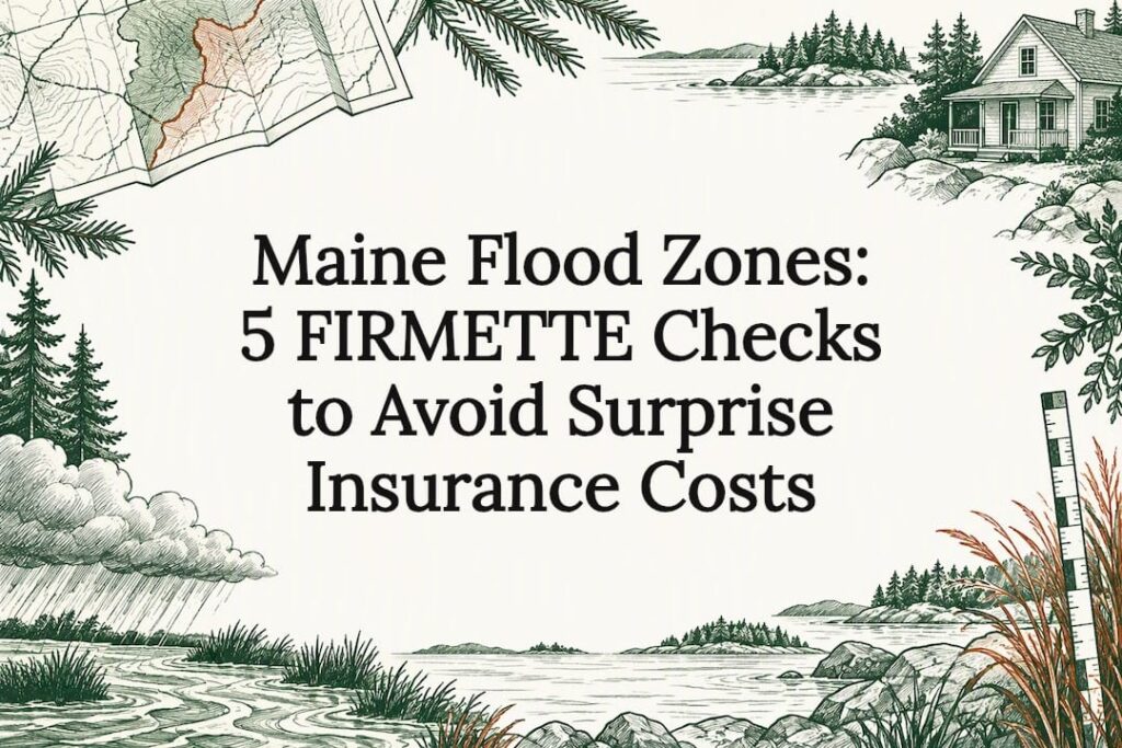 Decorative Maine flood zone title card