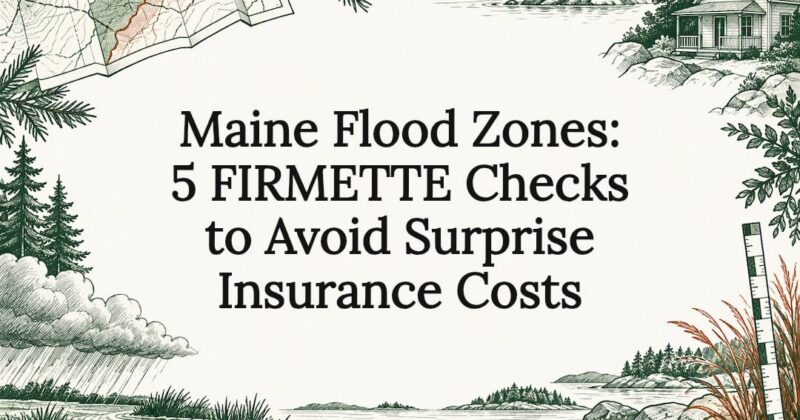 Decorative Maine flood zone title card