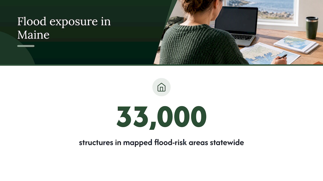 Historical flood data and trends in Maine to understand flood risk evolution — overview diagram