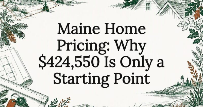 Maine home pricing title card illustration