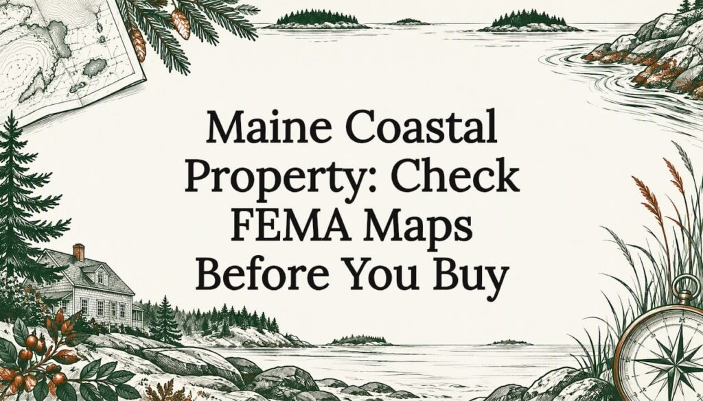 Coastal map and shoreline sketch title card