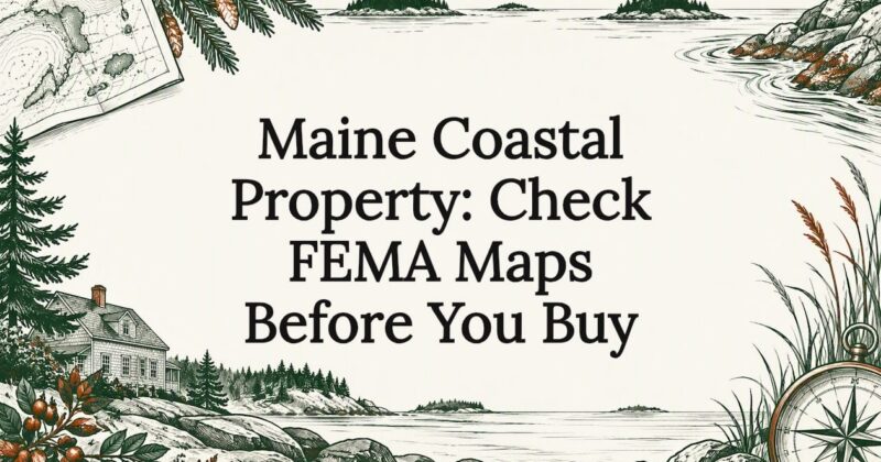 Coastal map and shoreline sketch title card