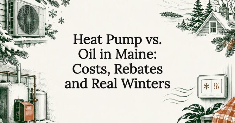 Illustrated Maine home heating title card