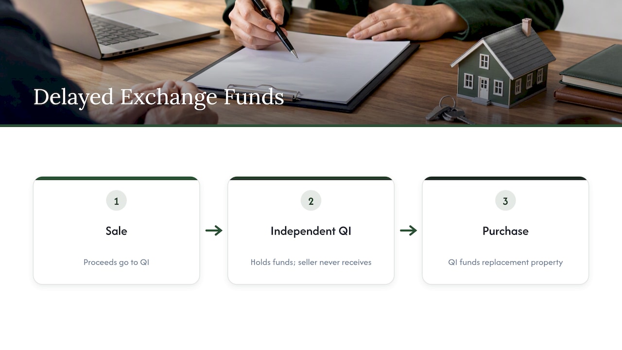 Qualified intermediary holds proceeds between property sales