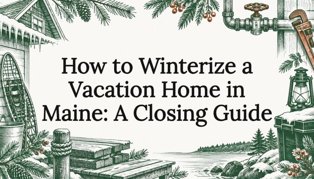 Hand-drawn winterizing objects frame a clear title area